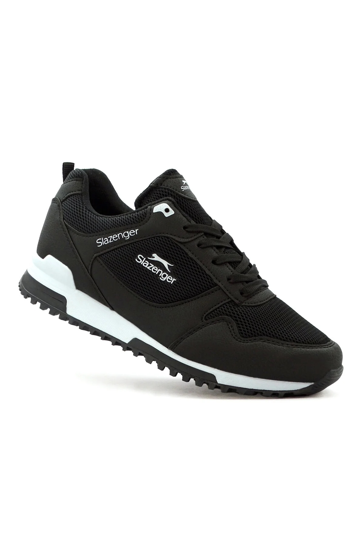 کفش کتاني راحت طوسي سرمه‌اي آزز مدل Ice Unisex برند Slazenger مشکي - سفيد